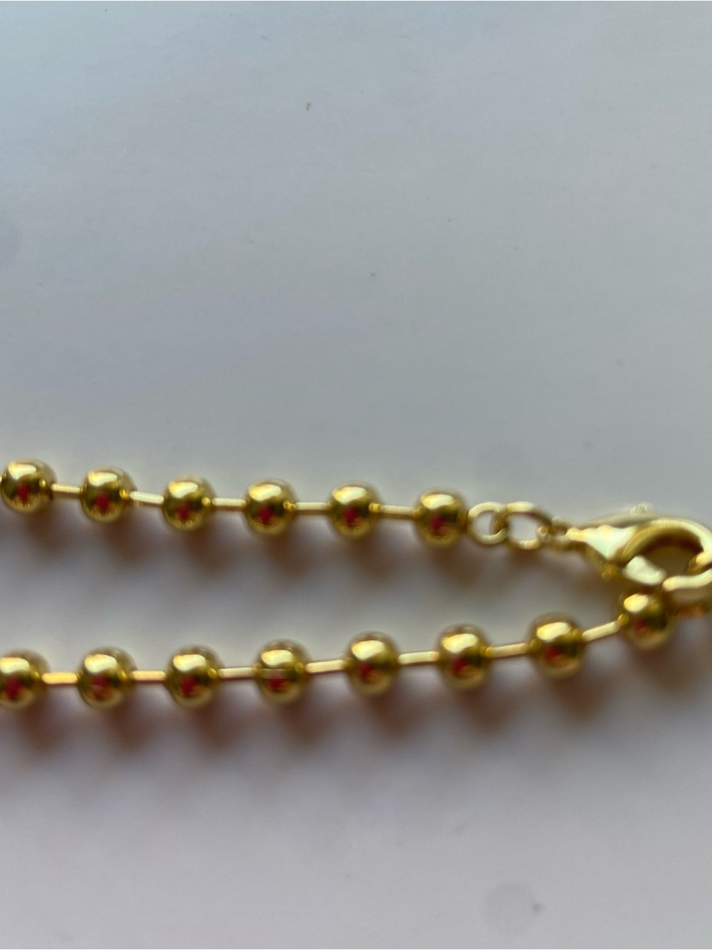 Gold Plated Beaded Chain Bracelet, vintage vibes